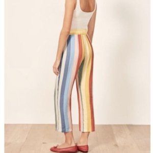 Reformaton Ascher Striped Cropped Pants